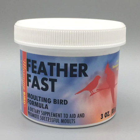 Morning Bird Feather Fast 3oz-powder molting supplement-lady Gouldian finch Supplies USA-Glamorous Gouldians