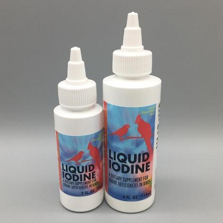 Morning Bird Liquid Iodine Supplement - 2 or 4 oz bottles - Vitamins and Mineral Supplements - Lady Gouldian Finch Supplies