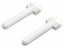2 Inch White Plastic twist in Perch - art 85 - 2GR - Canary And Finch Cage Accessory - Bird Supplies