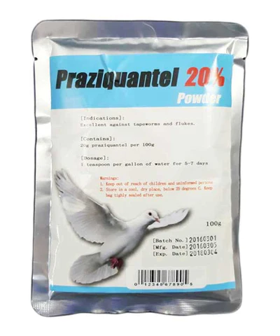 Generic Praziquantel 20% - Avian Wormer - Drinking water treatment - Avian Medication - Bird Supplies