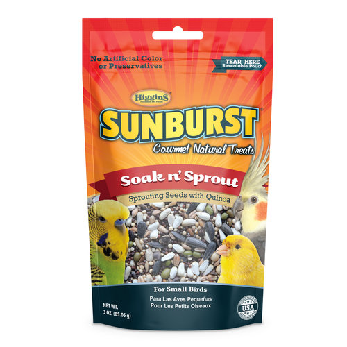 HIggins Sunburst Soak & Sprout Gourment Treat for Finches and Canaries - Food